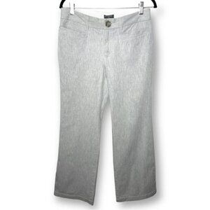 Vintage Y2K Banana Republic Size 6 Gray Low Rise Split Hem Stretch Dress Pants